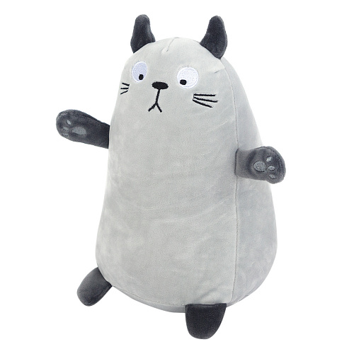 Игрушка-подушка "Кот" (серый) 25 см