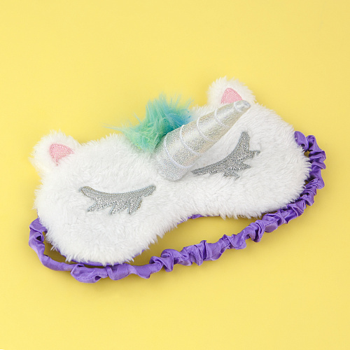 Маска для сна "Единорог" (серый)