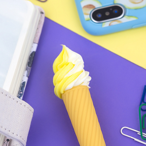 Ручка "Мороженое" (желтая)