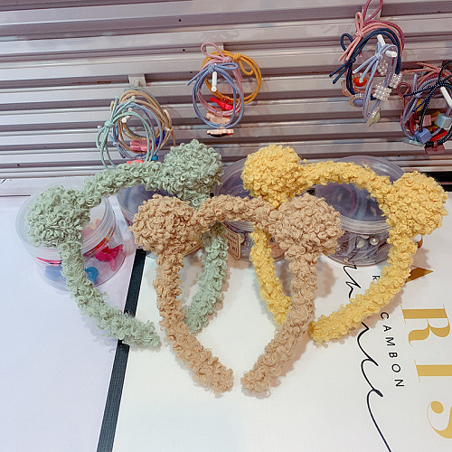 Ободок-повязка "Ушки мишки" (коричневый)