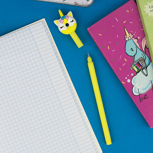 Ручка "Unicorn doughnut" (желтая)