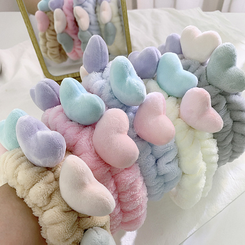 Повязка на голову "Сердечки" (голубая)