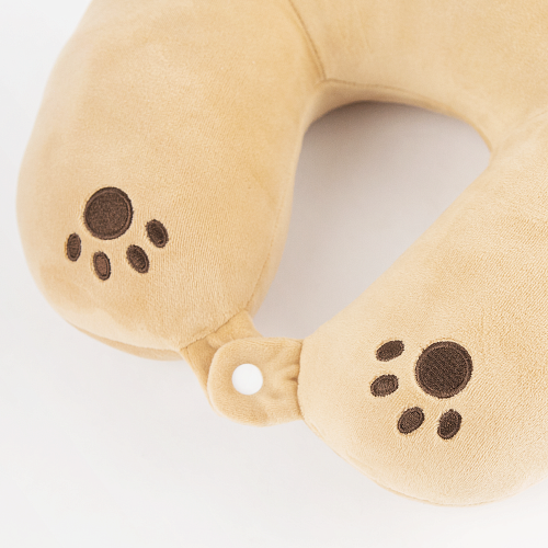 Подушка для путешествий "Лапки" (бежевая)