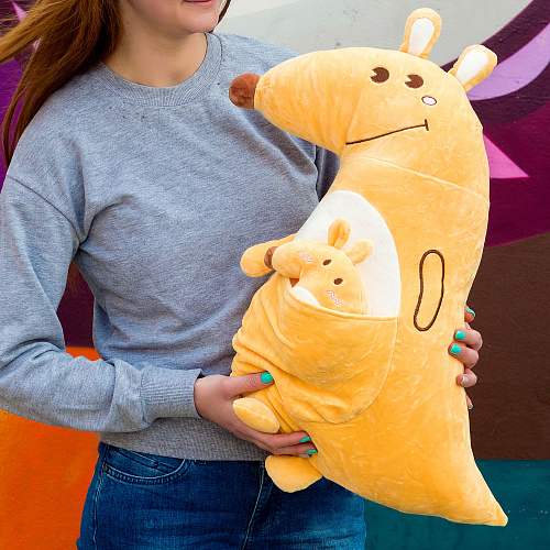 Игрушка-подушка "Кенгуру плоский" 60см