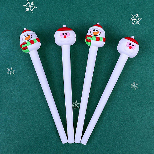 Ручка "Новый год" снеговик с шарфом