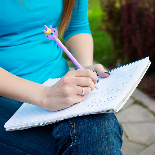 Ручка "Пончик-единорог" сиреневый