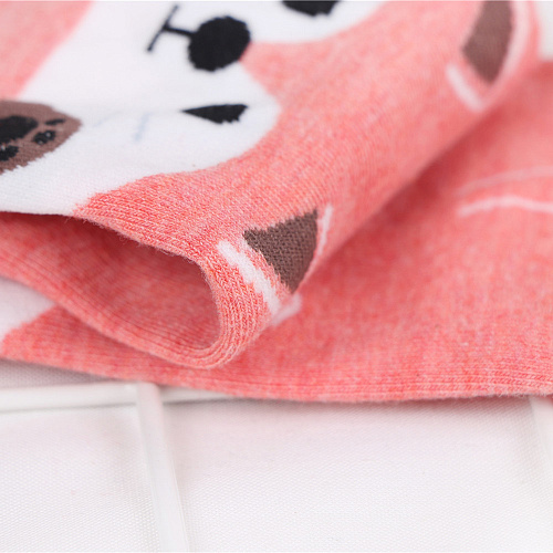 Носки короткие "Собачка" (розовые)