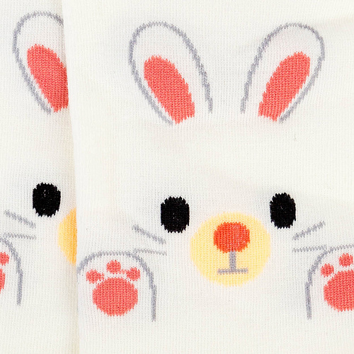 Носки короткие "Зайка" (белые)