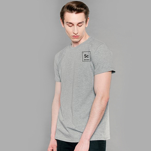 Футболка , "Sarcasm", серая