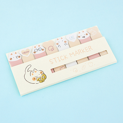 Набор стикеров для записей "Коты" (белый)