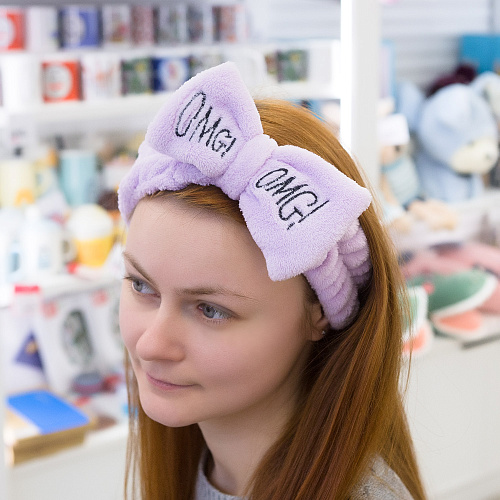 Повязка на голову "OMG!", лаванда