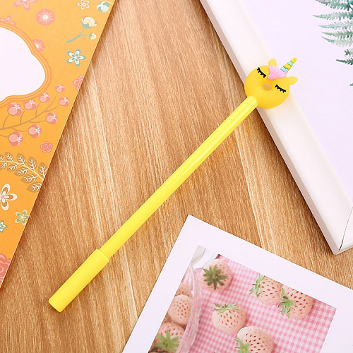 Ручка "Пончик-единорог" желтый