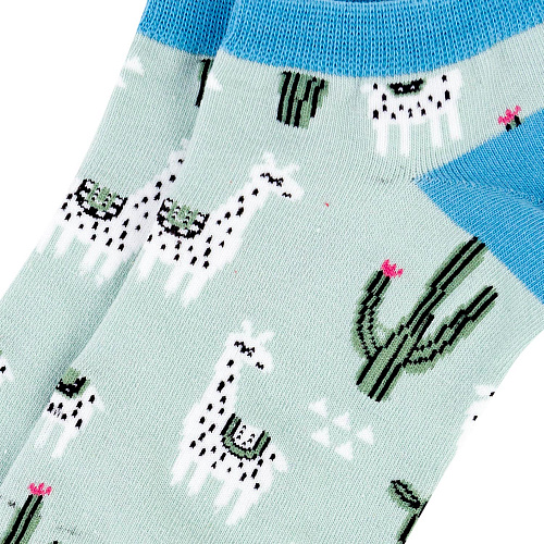 Носки короткие "Ламы" (голубые)