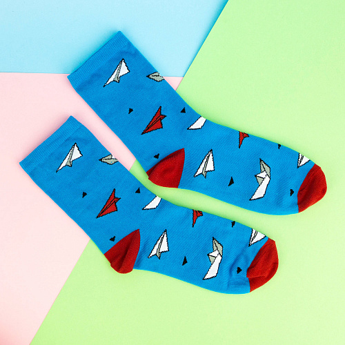 Носки "Бумажные самолетики", разм.40-45