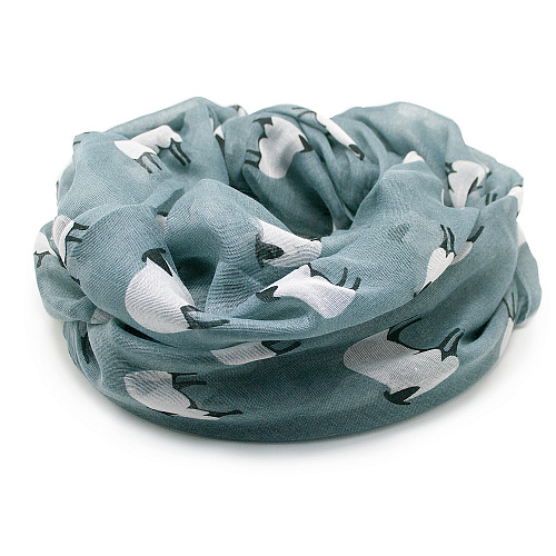 Шарф "Овечки" (серый)