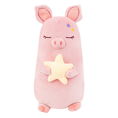 Игрушка-подушка "Свинка со звездой" (розовая)
