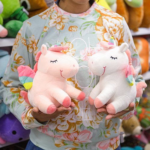 Игрушка-подушка "Пегас радужный" (белый)