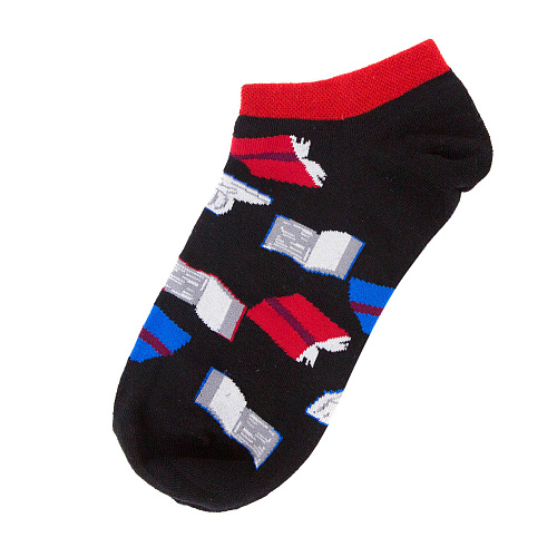 Носки короткие "Книги"