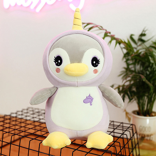 Игрушка-подушка "Пингвин-единорог" 45см