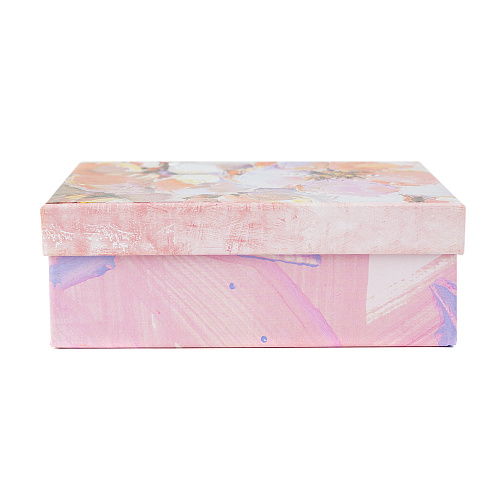 Подарочная коробка «Цветы», 15 х 9,5 х 5,5 см (розовая)