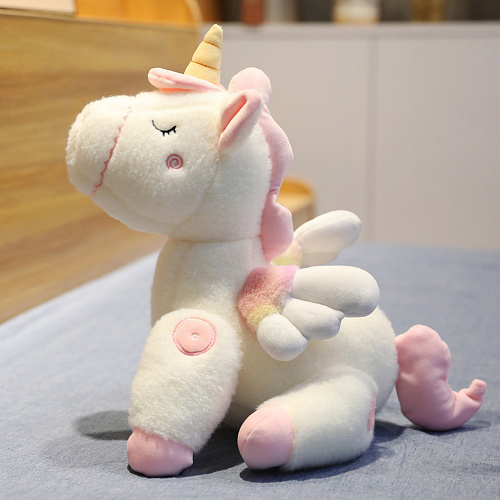 Игрушка-подушка "Пегас лежит" (белый) 45см