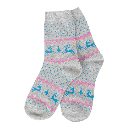 Носки теплые "Олени" (серые)