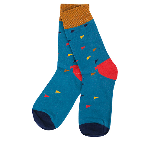Носки мужские "Треугольники" (бирюзовые)