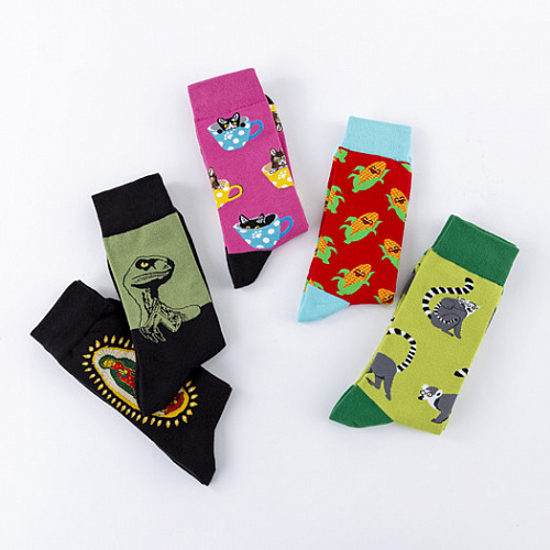 Носки "Лемуры" (зеленые)