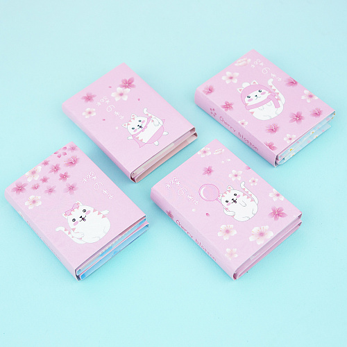 Набор стикеров "Белый кот" (в шапке)