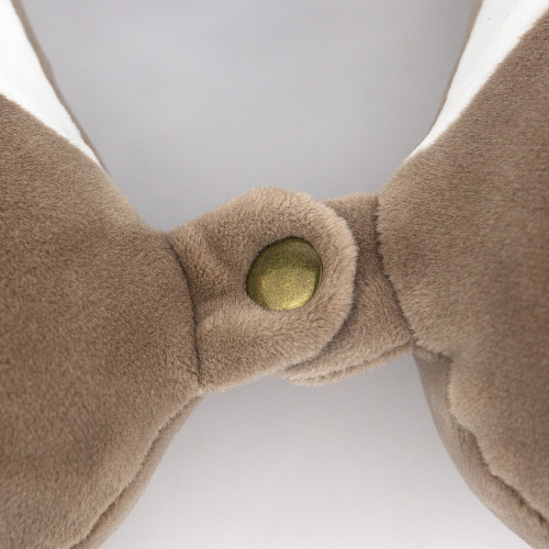 Подушка для путешествий "Мордашки", Memory Foam (коричневая)