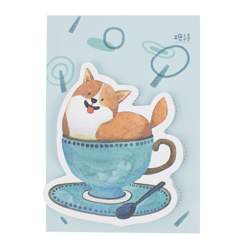 Стикеры "Собака в чашке"