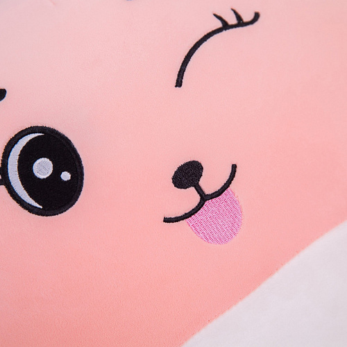 Игрушка-подушка "Зая Кругляш" (розовая) 55см