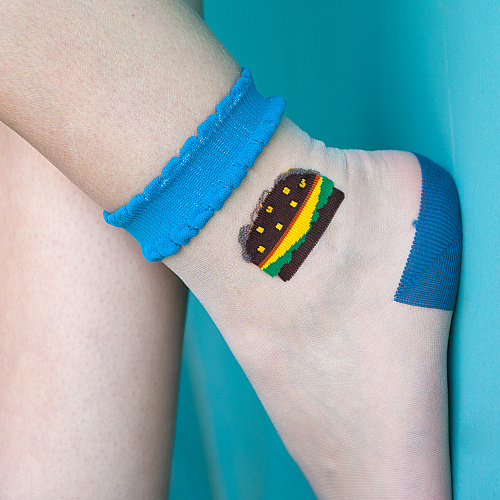 Носки прозрачные "Гамбургер"