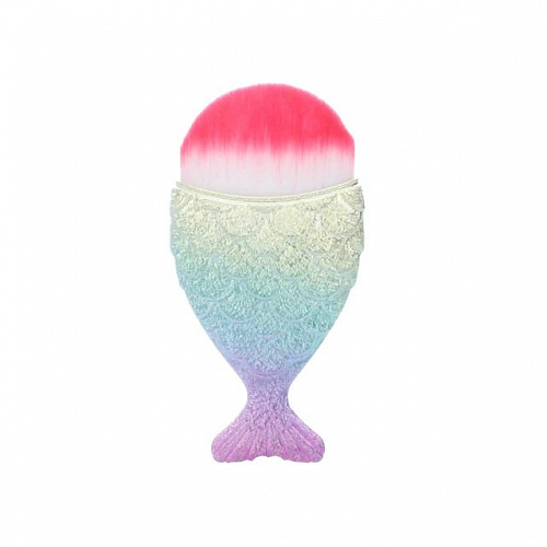 Кисть для макияжа "Rainbow fish", белый с розовым
