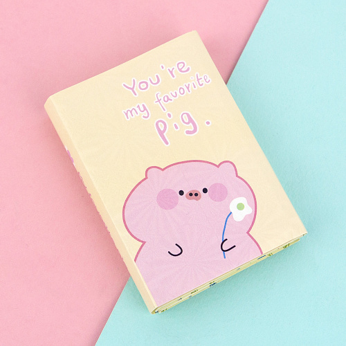 Набор стикеров "Cutie pig small" (желтый)