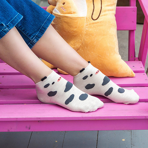 Носки "Зверушки" (черно-белые)