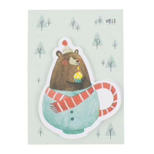 Стикеры "Медведь в чашке"