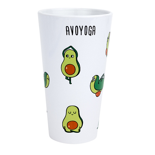 Кружка большая "Авокадо и йога"