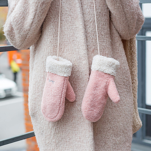Варежки утепленные "Darling", розовые