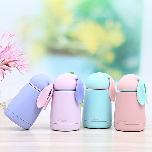 Термос "Ушастый кролик" (розовый)