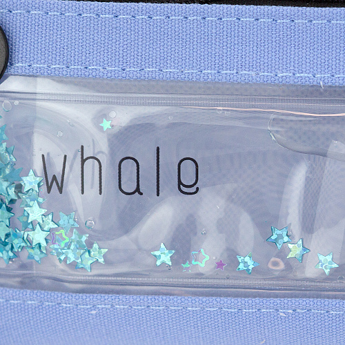 Пенал прозрачный "Whale" (синий)