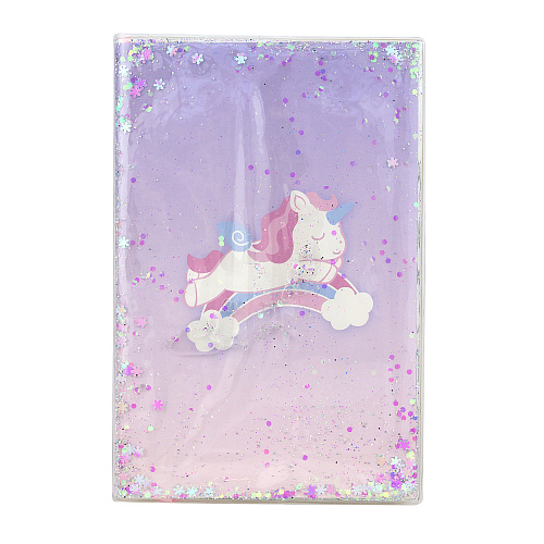 Ежедневник с прозрачной обложкой "Unicorn" (единорог и радуга)