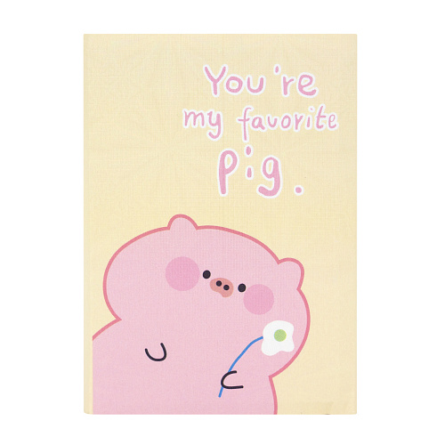 Набор стикеров "Cutie pig small" (желтый)