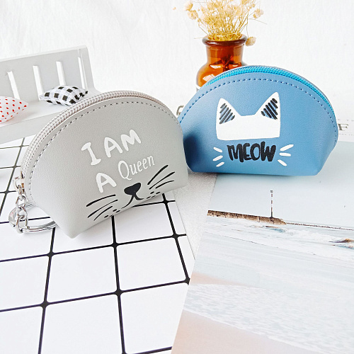 Кошелек для мелочи "Kitty" (серый)