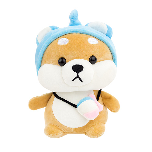 Игрушка-подушка "Корги в кигуруми" голубой 24см