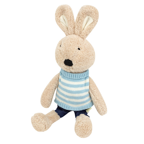 Игрушка-подушка "Зайка в голубом свитере" 45см