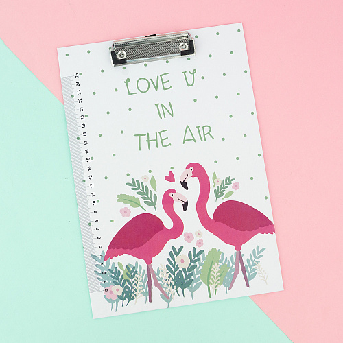 Папка-планшет "Фламинго" (два фламинго)