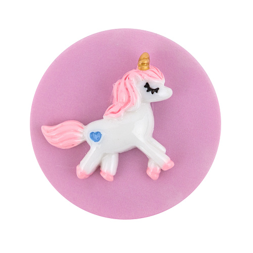 Держатель для телефона/попсокет "Единорожка" (розовый на розовом)