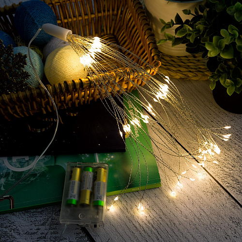 Гирлянда "Одуванчик" (теплый белый), LED, батарейки