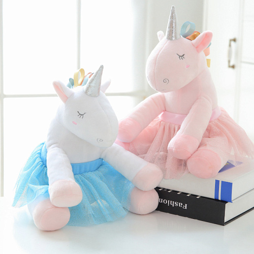 Игрушка-подушка "Единорожка в юбочке" (розовый)